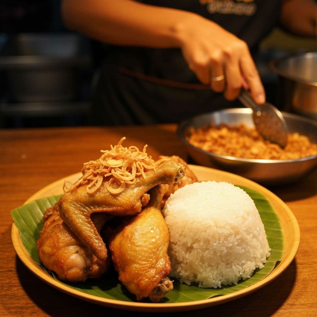 Thai Fried Chicken in Thai