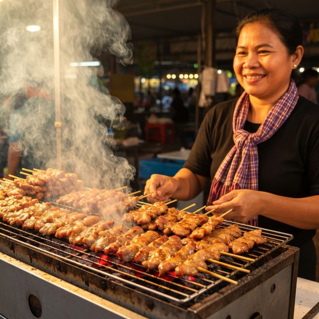 Grilled Pork Skewers in Thai